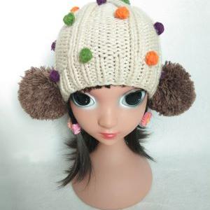 Beanie with pompom Hats 