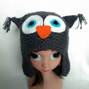 Hand Knitted Owl Hats 