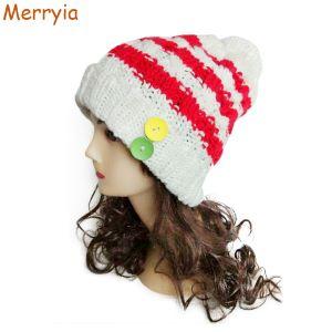 Fashion Knitted Hat with Button