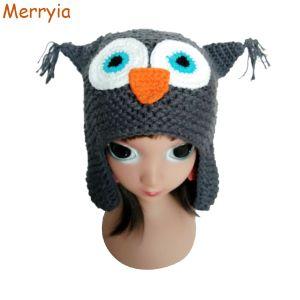 Hand Knitted Owl Hats