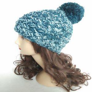 Knitting Hats with Fur Pom