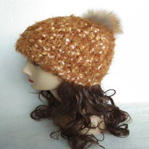 Knitting Hats with Fur Pom