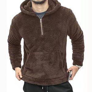  Men Thick Fleece Hoodie  