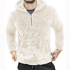  Men Thick Fleece Hoodie   