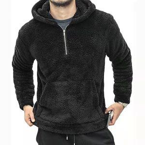  Men Thick Fleece Hoodie 